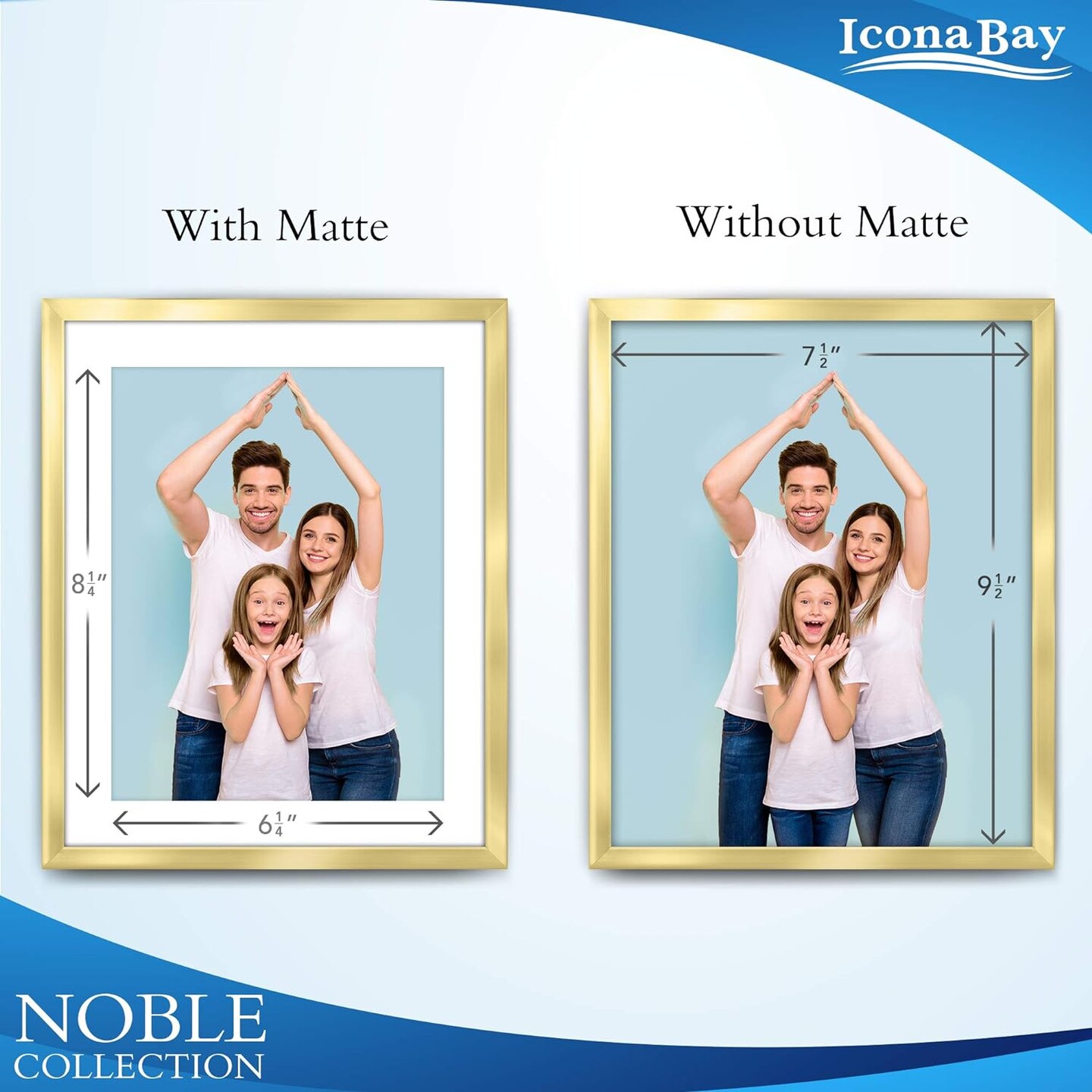 8x10 Picture Frames (Gold, 6 Pack)