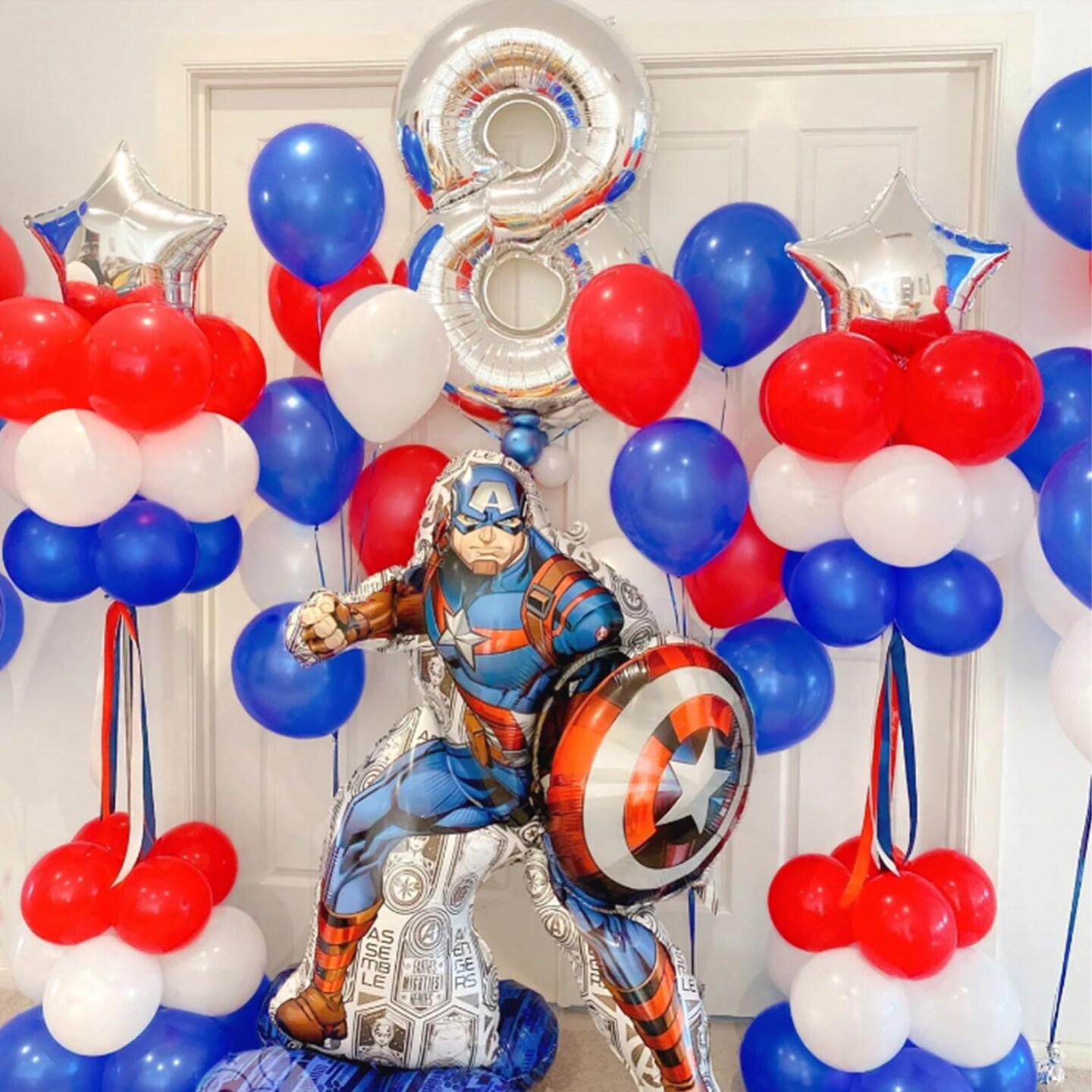 Red White and Blue Latex Balloons 100 Pack for 4th of July Decorations Independence Day Patriotic Anniversary Graduation Birthday Wedding Nautical Party Supplies