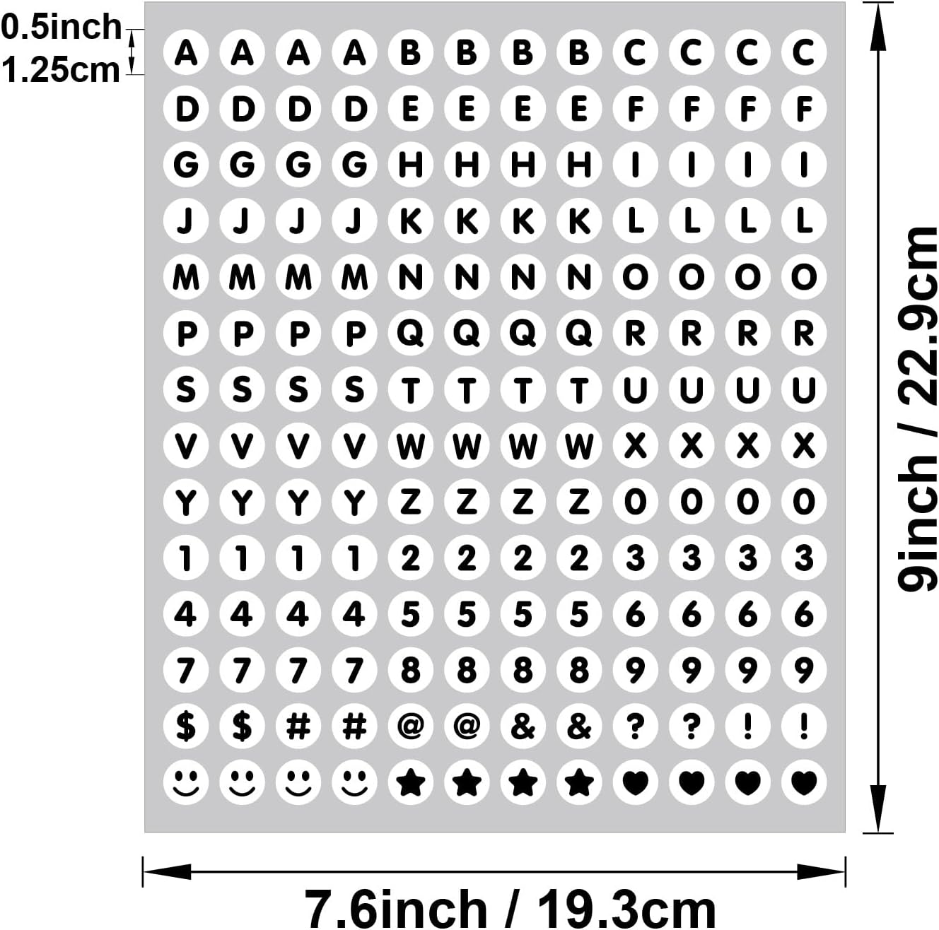 840PCS Mini ABC Stickers 0.5 Inch &#x2013; 5 Sheets Black Self Adhesive Vinyl Alphabet Letters for ABC Stickers for DIY Crafts Art Making Kids Crafts, Home Decor, Labeling, Scrapbooking &#x26; Cards&#xFF08;Black&#xFF09;