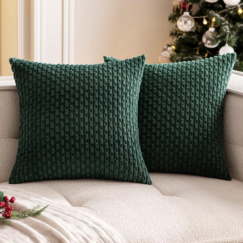Army Green Throw Pillow Covers 18x18 Inch Set of Decorative