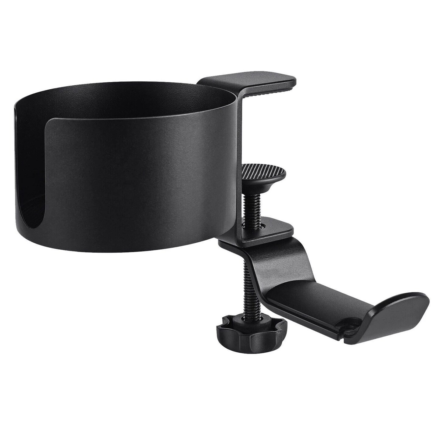 2-In-1 Desk Cup Holder Anti-spill Cup Holder 360&#xB0; Rotating Headphone Hanger Desk