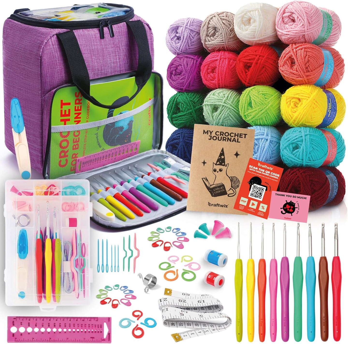 Ultimate Beginner Crochet Kit for Adults and Kids – Your Complete Starter Set to Learn Crochet