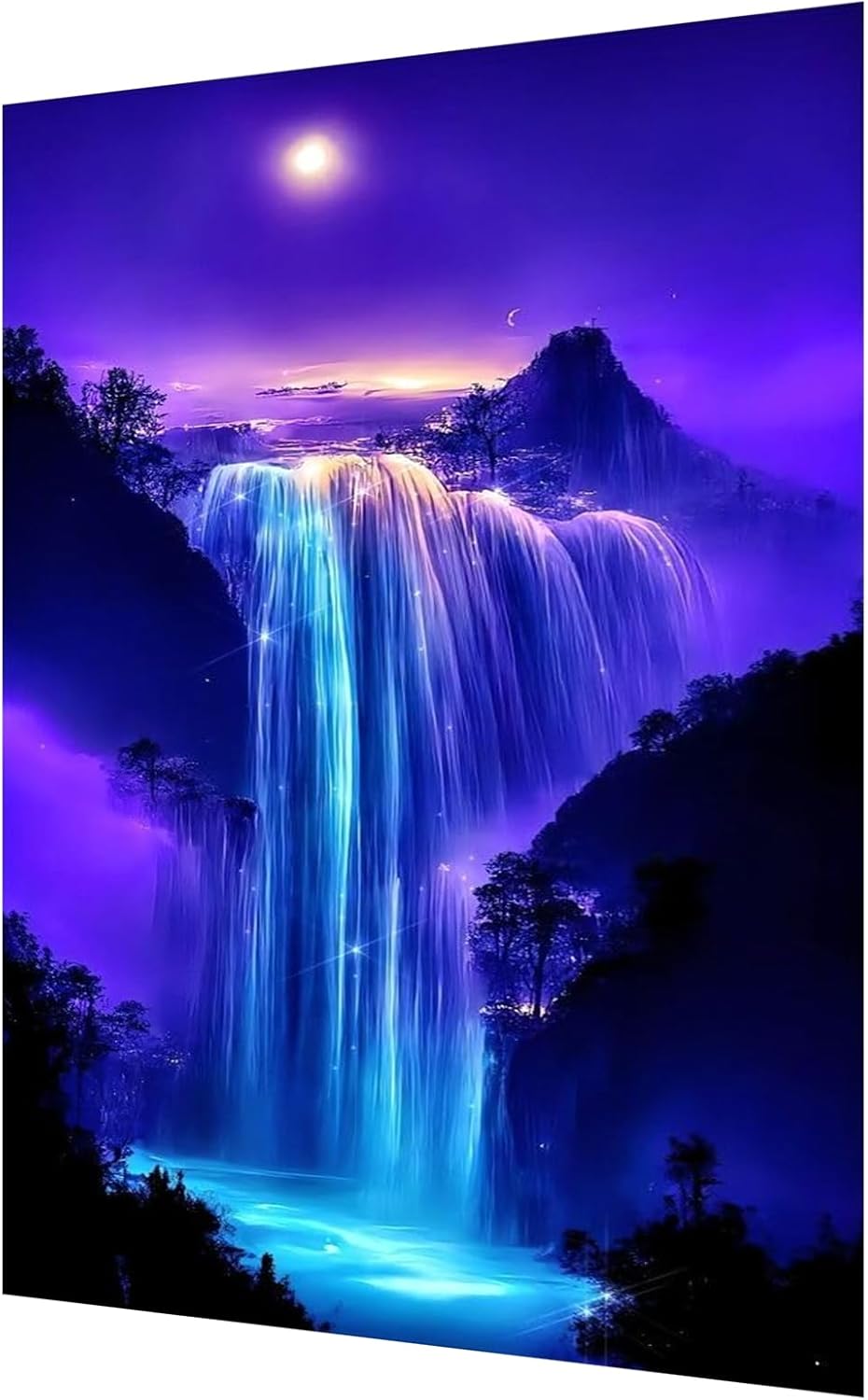 5D Waterfall Diamond Art Painting,Large Diamond Painting Kits for Adults,DIY Full Drill Crystal Rhinestone Arts