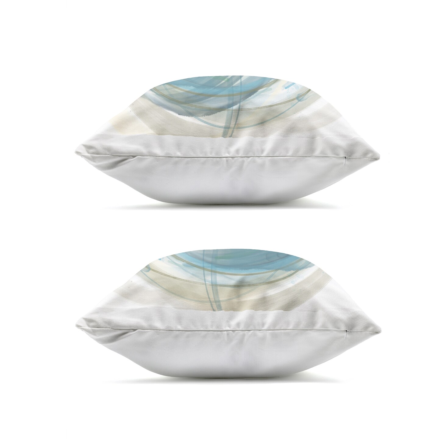 Stupell Industries Teal Circular Rings 2 Piece Outdoor Printed Pillow Set, design by Nan, 18 x 7 x 18