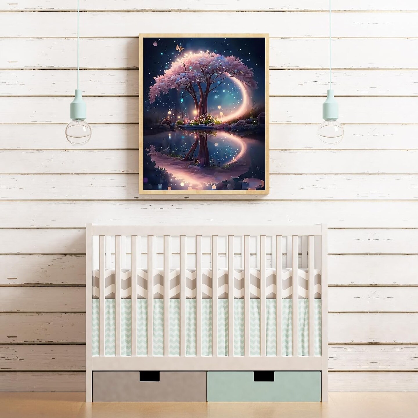 5D Diamond Painting Kits for Adults, Tree Diamond Art Kits for Beginners, DIY Full Round Drill Paint with Diamond Pictures Gem Art, Home Wall Decor