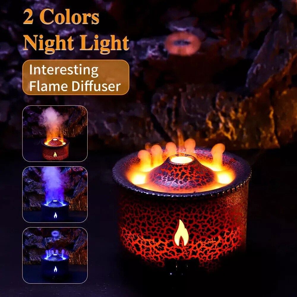 Aroma Essential Oil Humidifier Quiet Flame Diffuser with Remote Control