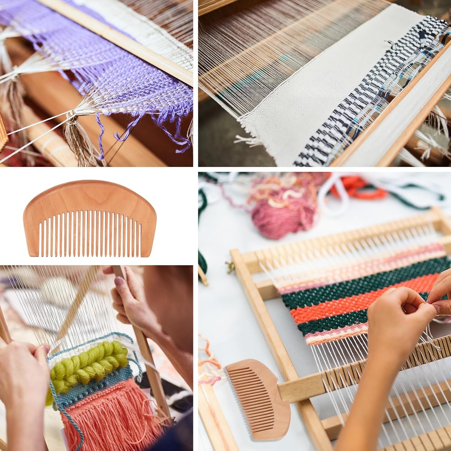 Weaving Loom, 23.6" H x 18.5" W Weaving Loom for Adults, Looms for Weaving, Weaving Frame Loom for Beginner Tapestry