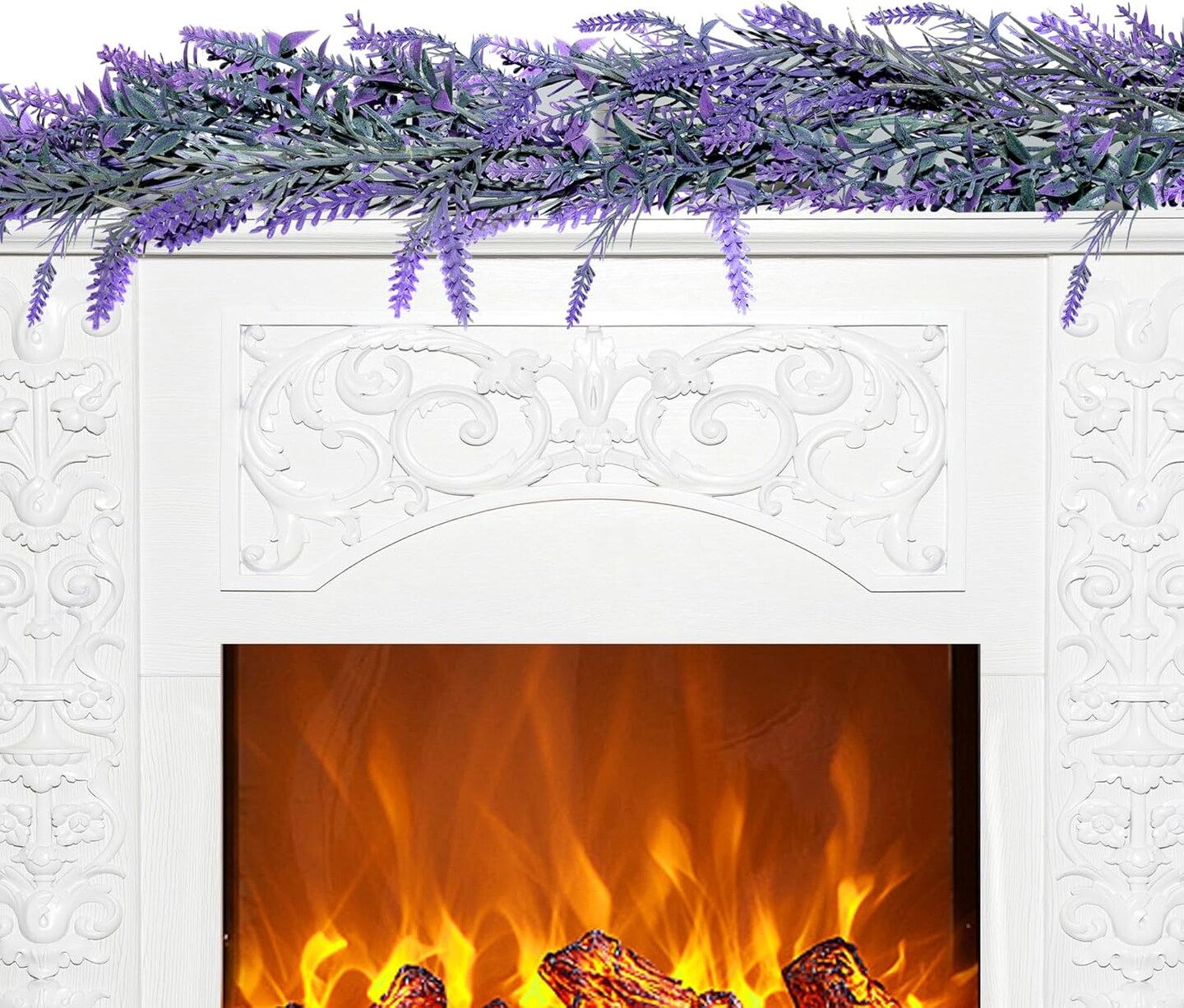 Spring Wisteria Lavender Garland, 6Ft Purple Artificial Garlands