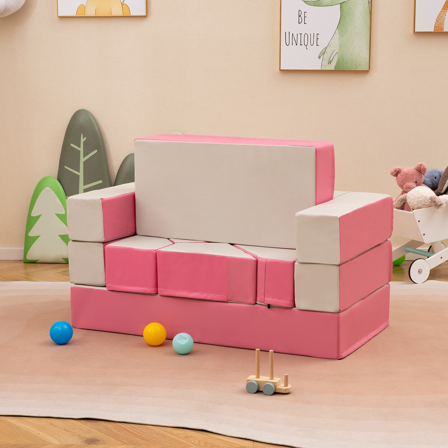 Foam Play set for kids 8-Piece with Safe Climbing and Crawling Blocks