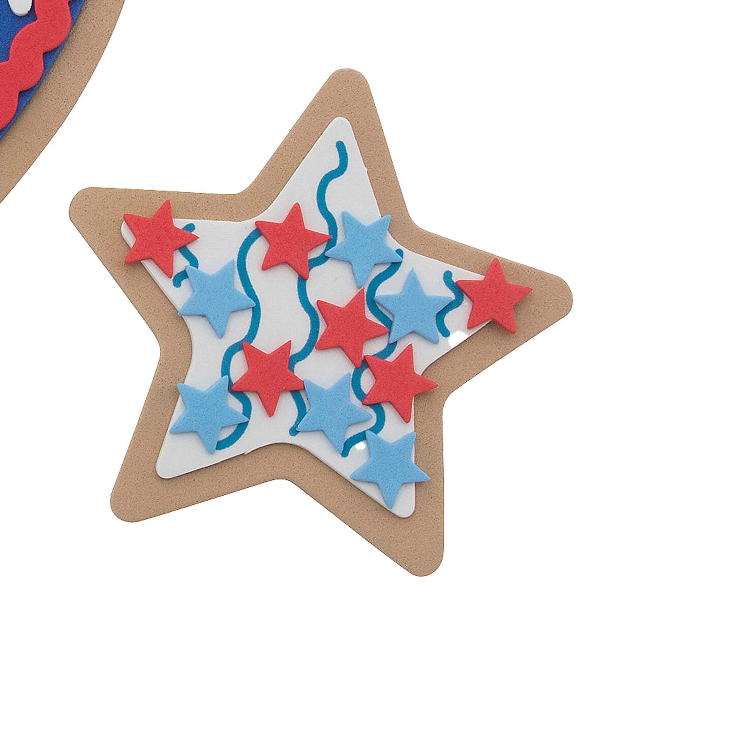 3 1/2" - 3 3/4" 4th of July Star and Heart Cookie Magnet Craft Kit Makes 12