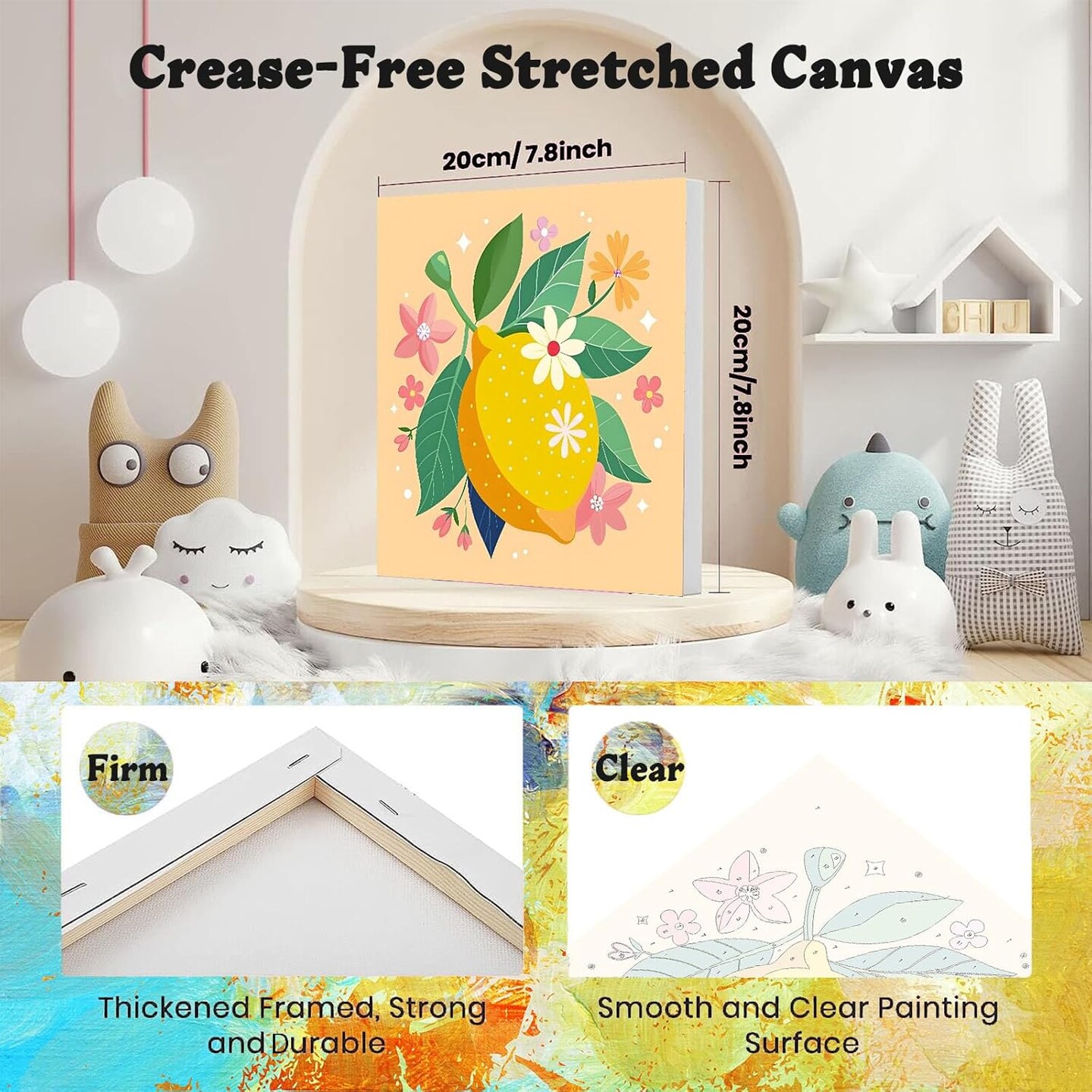 4 Pack Framed Fruit Paint by Number