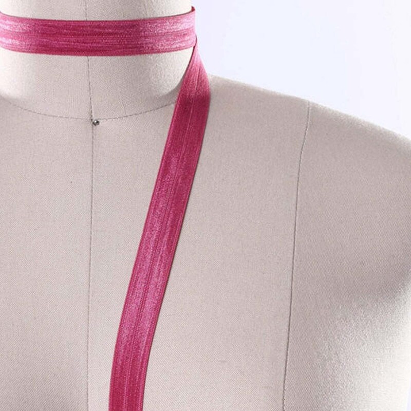 3 Yards Faded Magenta Fold Over Stretch Elastic 5/8" for Face Masks