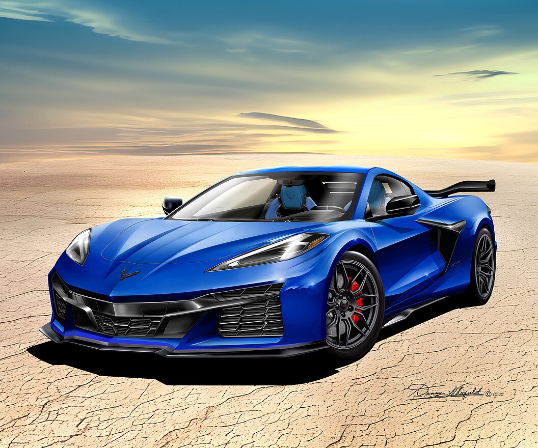 2025 C8 Corvette Z06 Art Prints by Danny Whitfield - Riptide