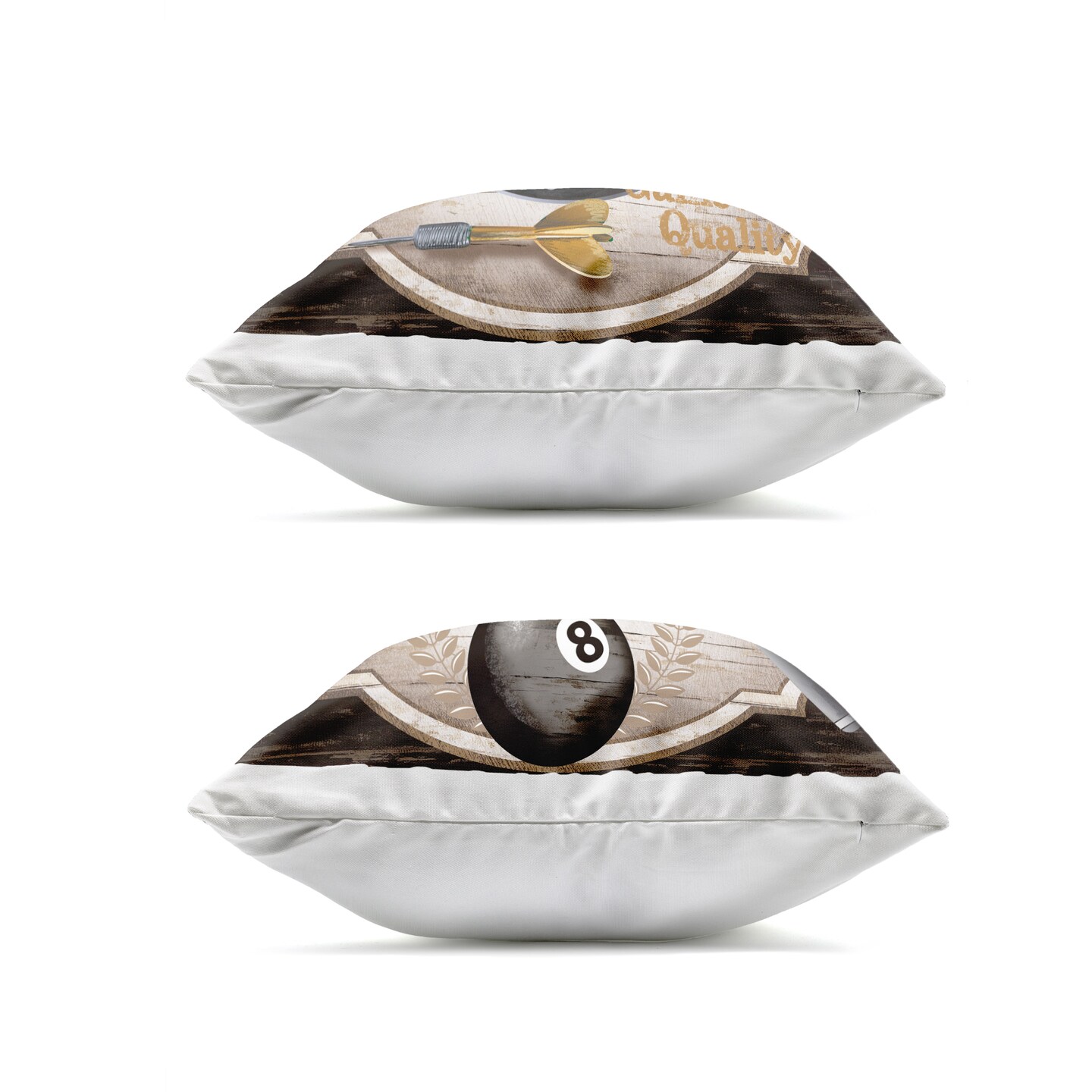 Stupell Industries Pool & Darts Rustic Pub Games 2 Piece Outdoor Printed Pillow Set, design by Conrad Knutsen, 18 x 7 x 18