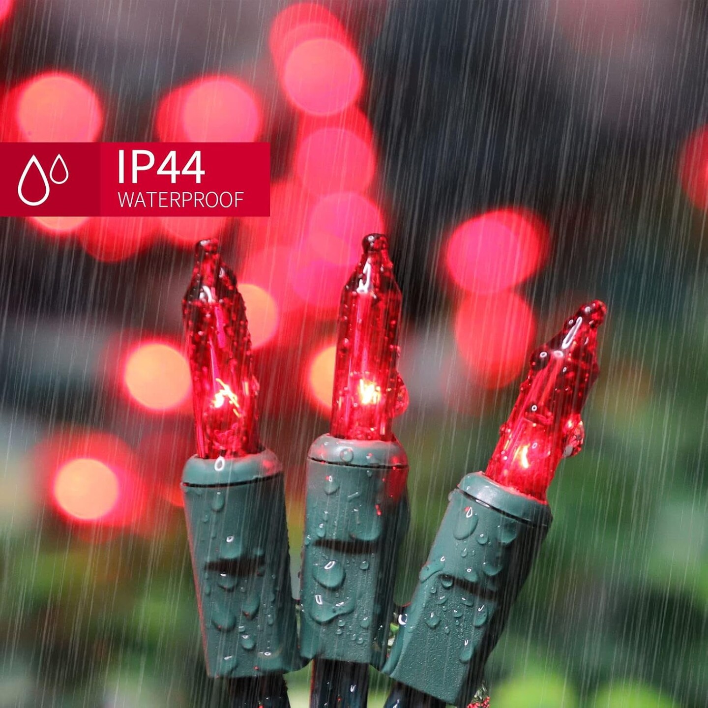 Christmas String Light,100 Count Incandescent Mini String Light in 21.6ft,Indoor/Outdoor 120V UL Certified Mini Light for Christmas