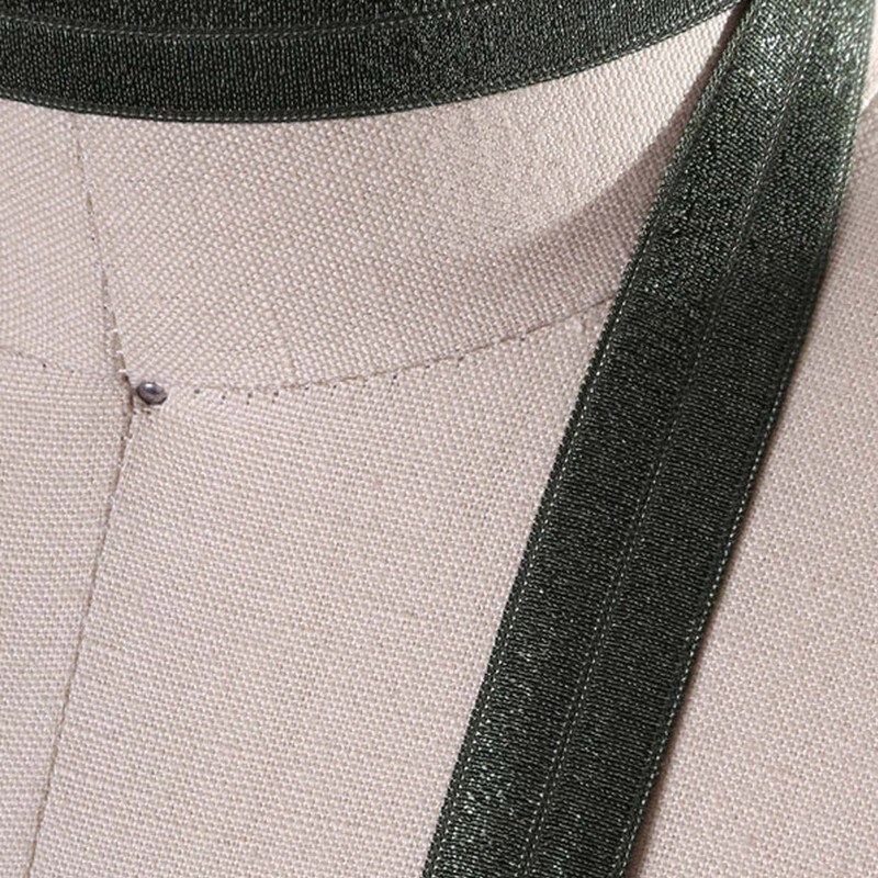 3 Yards Moss Green Fold Over Elastic Trim 5/8" Soft Olive Bias Stretch