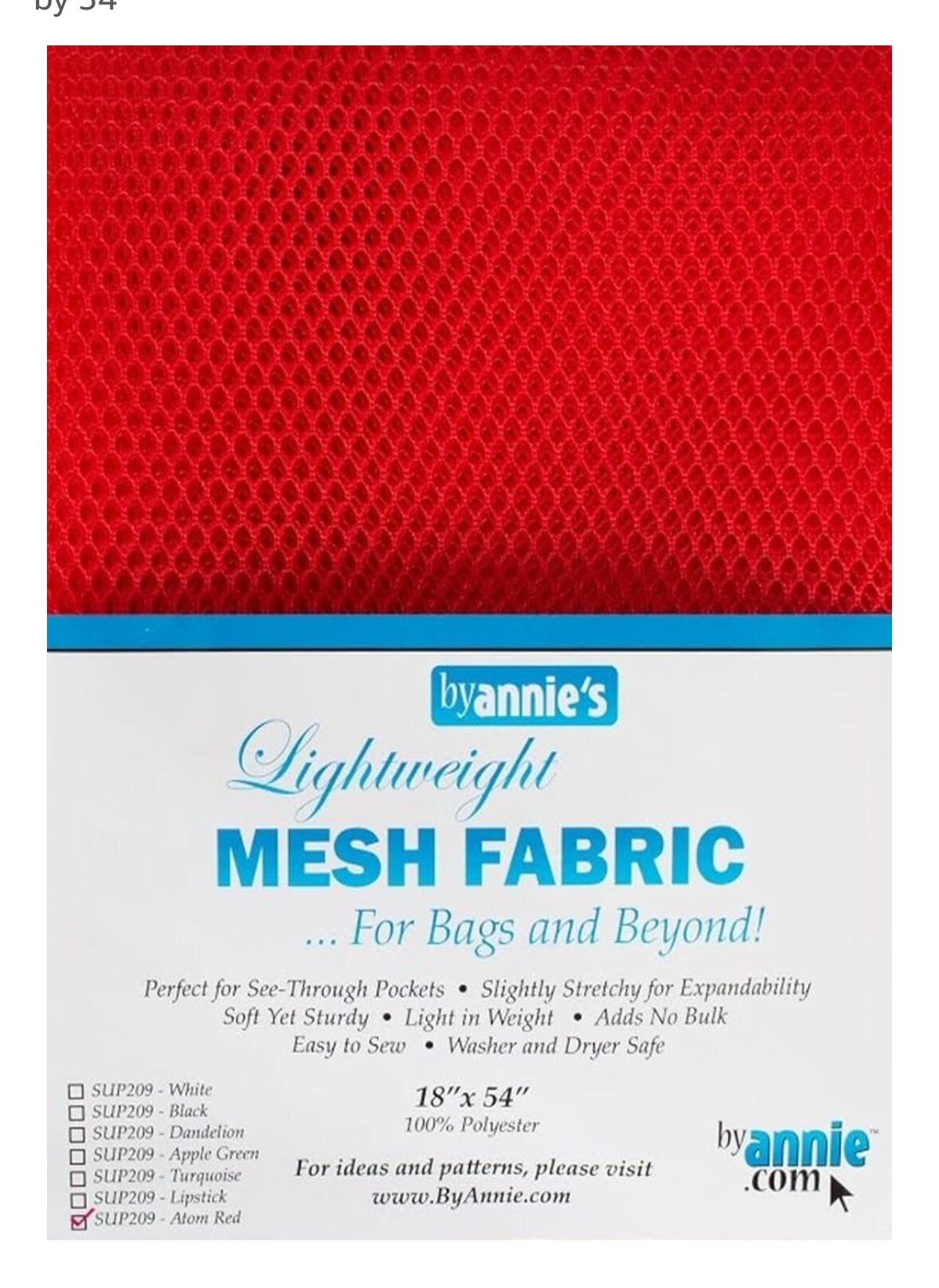 Lightweight Mesh Fabric -Atom Red