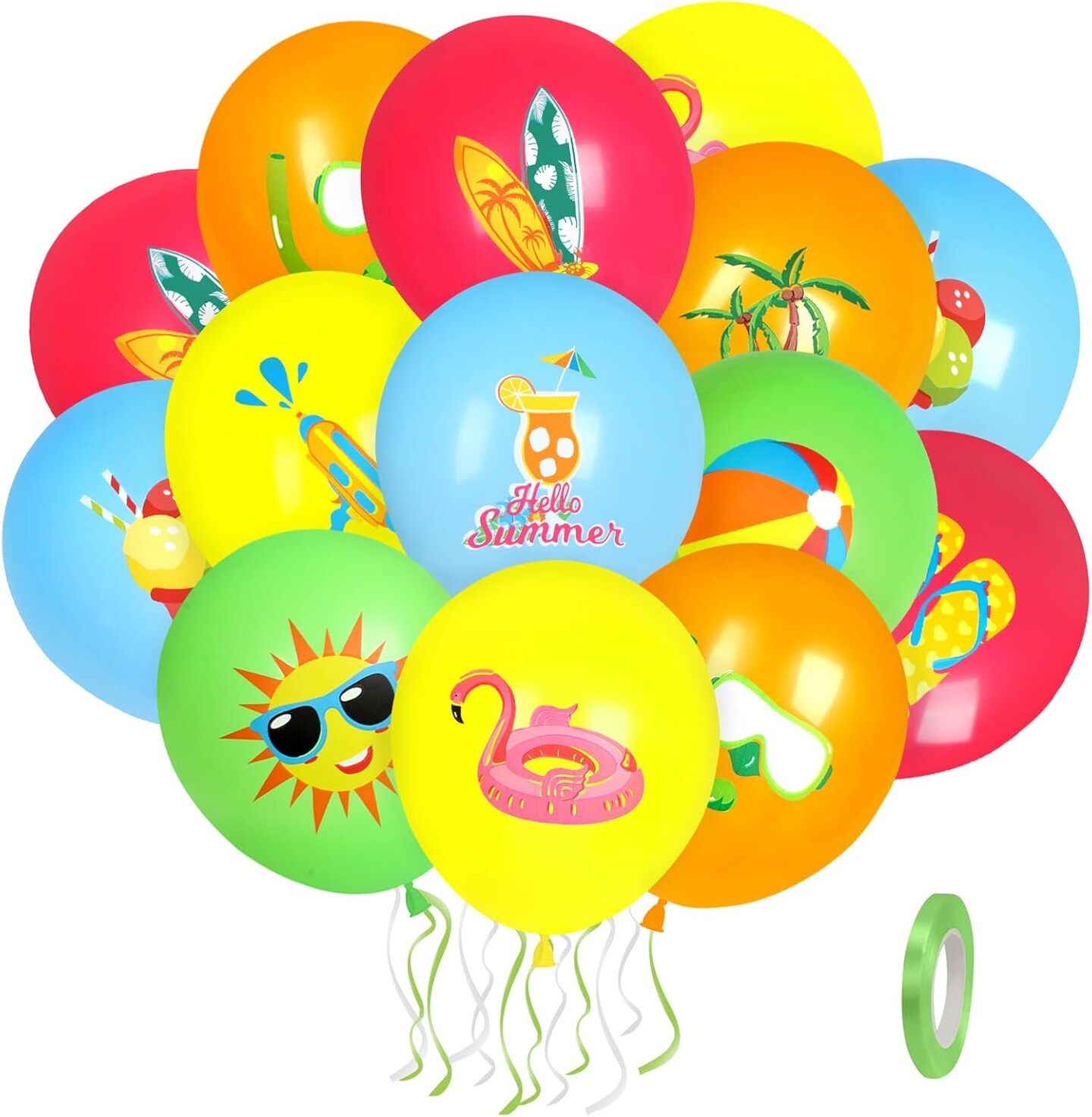 50 Pieces Summer Party Balloons
