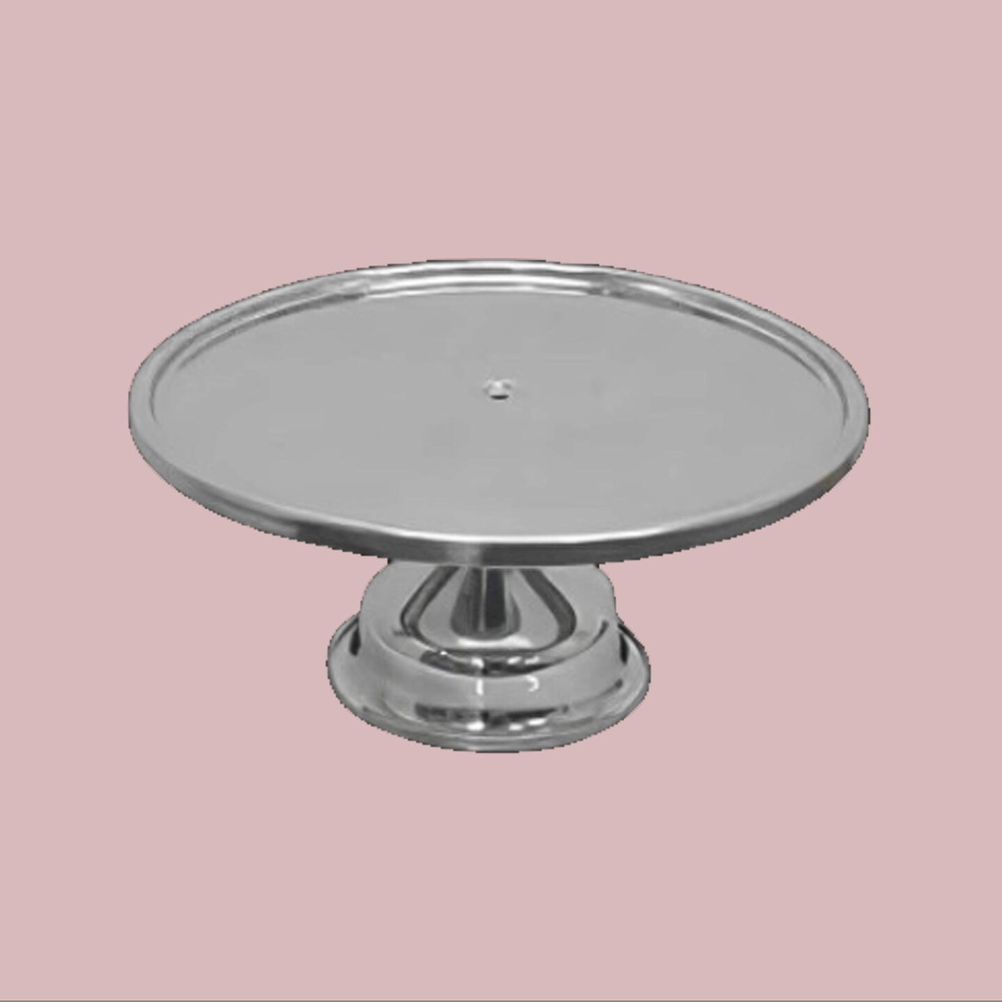 13.25&#x22; Round Stainless Steel Cake Stand