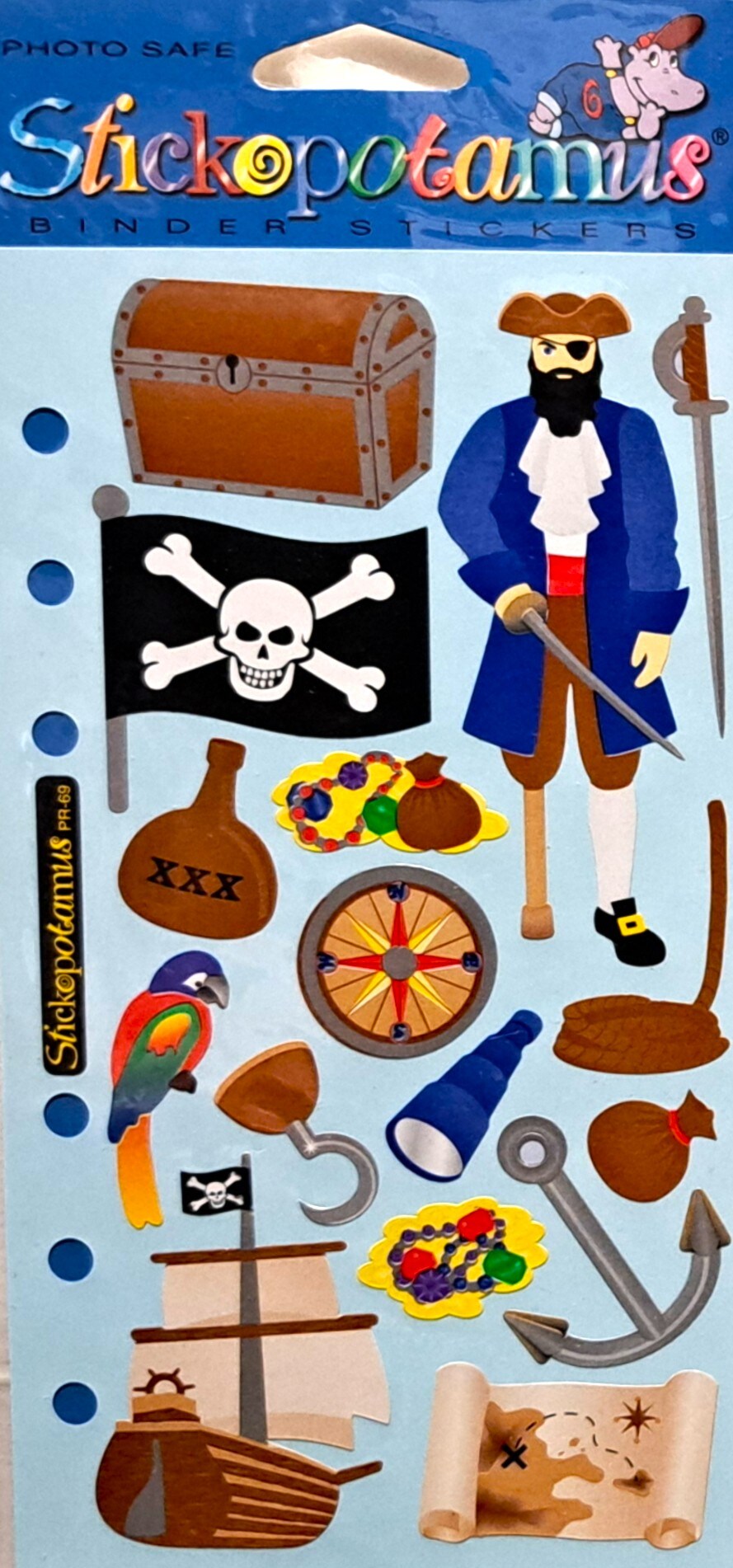 Stickopotamus Pirates Flat Stickers