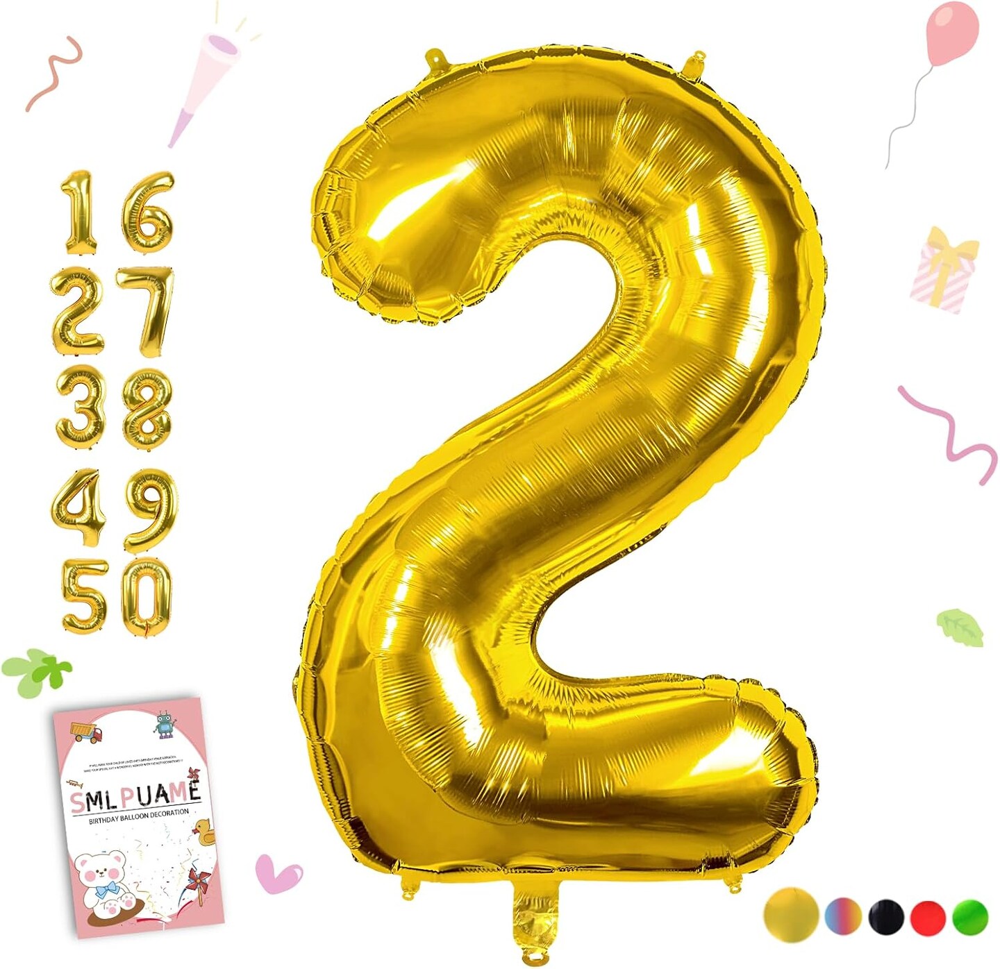 40 inch Number Balloon 0-9 Large Number Balloons with 7 color choices