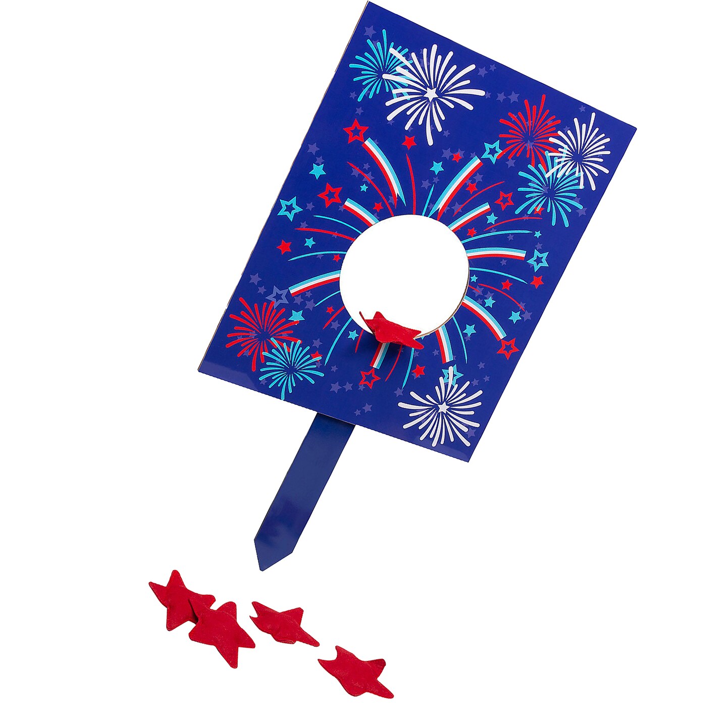 15 1/4&#x22; x 19 1/2&#x22; Patriotic Star Bean Bag Toss Yard Game 7 Pieces