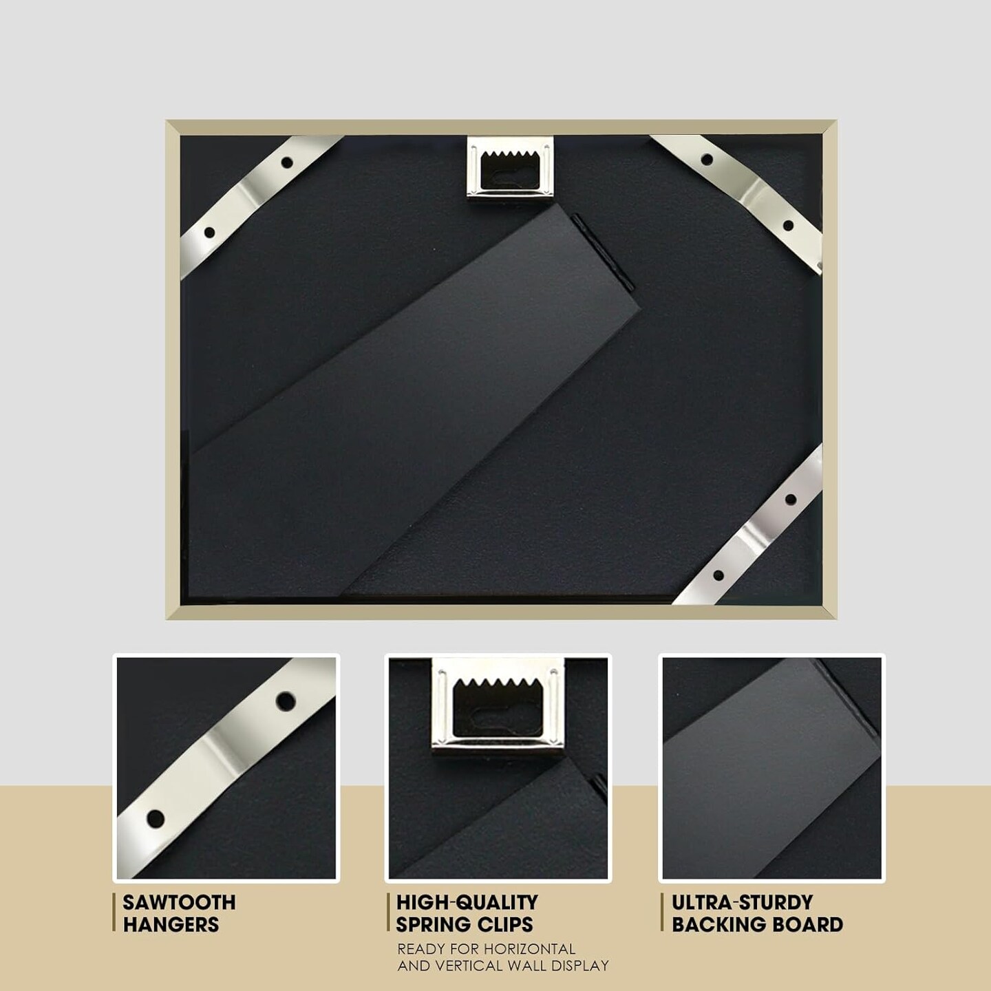 5x7 Picture Frame,Oak Aluminum Poster Frames with Premium Acrylic,Photo Frames with Strong Corner Design for Gallery Wall and Tabletop