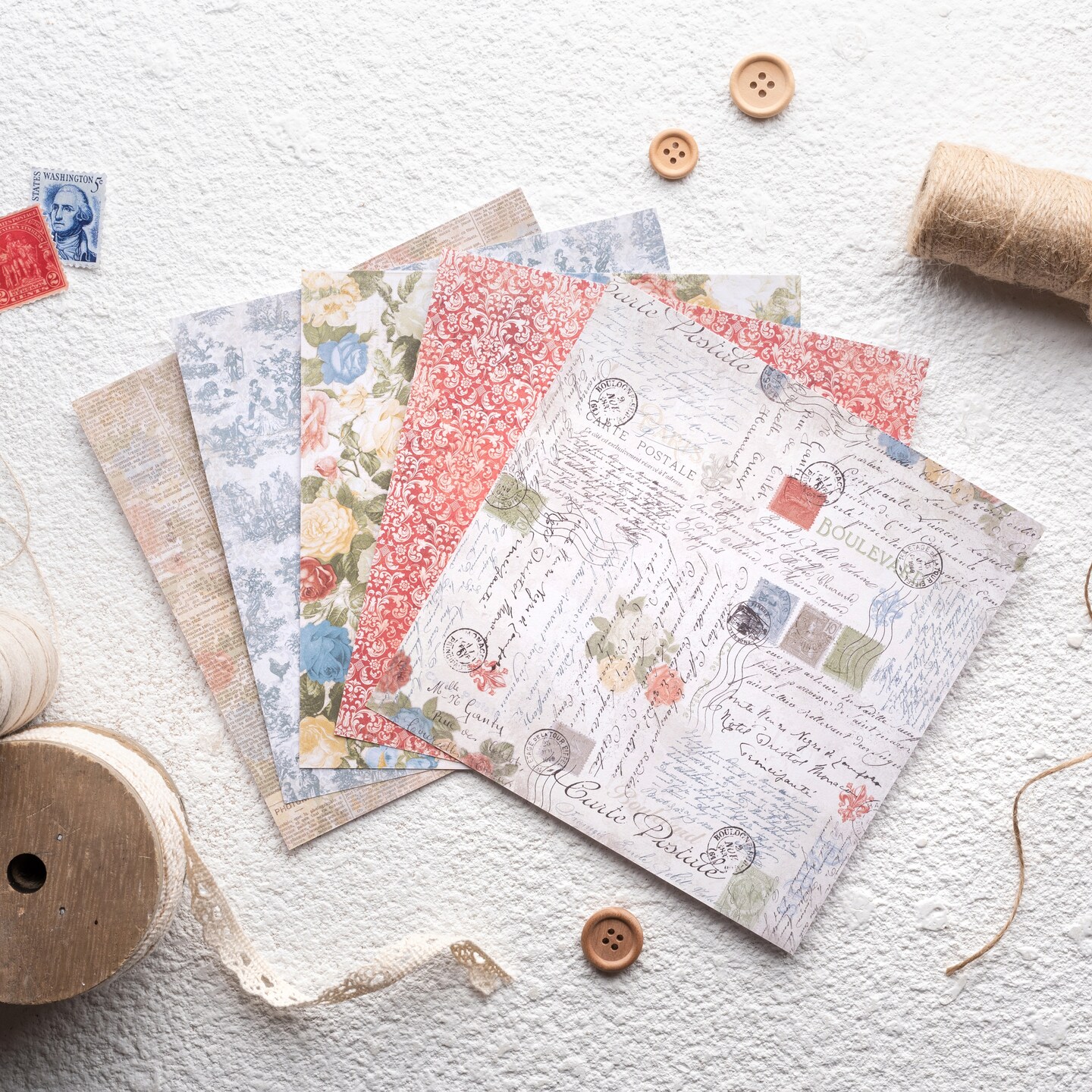 BoBunny Single-Sided Paper Pad 6"X6" 36/Pkg-Boulevard, 12 Designs/3 Each