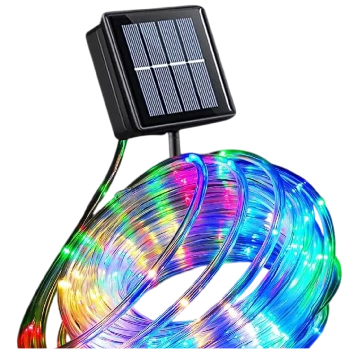 12M 100LEDs Soft Tube Solar Rope Lights Outdoor Waterproof LED PVC Fairy String