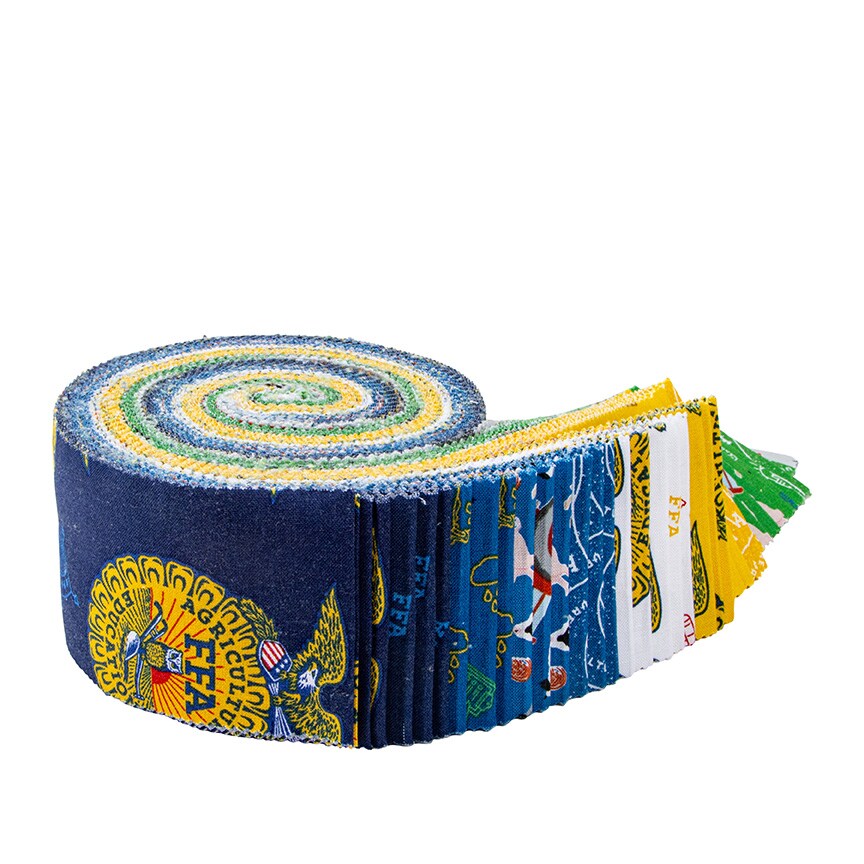 FFA Forever Blue 2 2.5&#x22; Strip Roll (Jelly Roll / Rolie Polie) by Riley Blake Designs for Riley Blake (RP-15850-40)