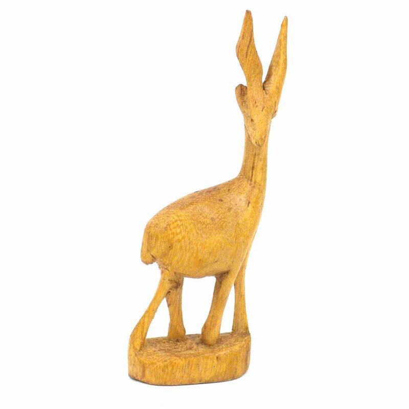 Mini Wood Safari Animals Set of 7 Hand carved Figures Decor Toy