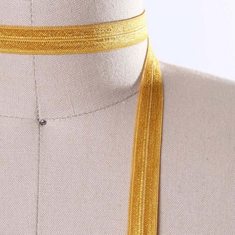 3 Yards 5/8&#x22; Gold Fold Over Minimize Irritation Soft Elastic Trim