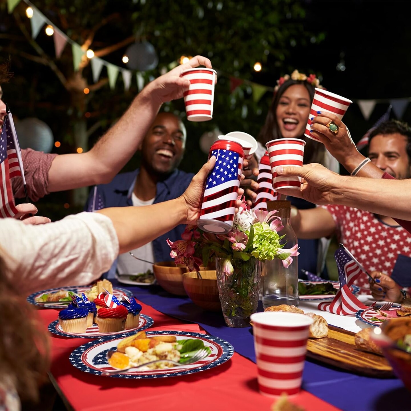 10&#x27;&#x27; Heavy Duty 4th of July Paper Plates 25 Count, Disposable Plates for Memorial Day/Independece Day/Labor Day/Veterans Day/Patriotic Party Decorations Supplies
