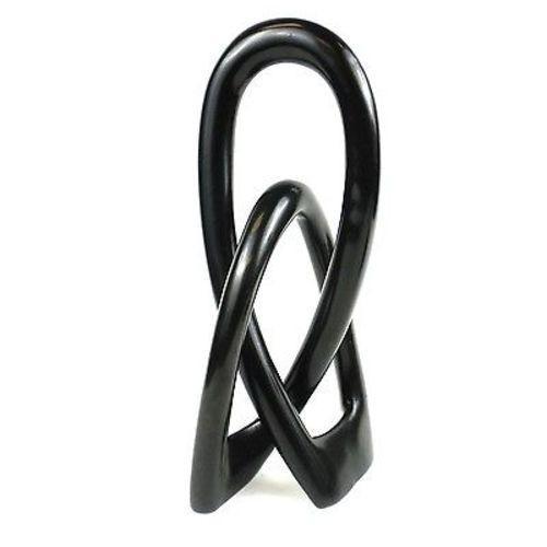 Smooth Soapstone Carving Lovers Knot with Satin Polished Perfect Accent for Living Room Decor