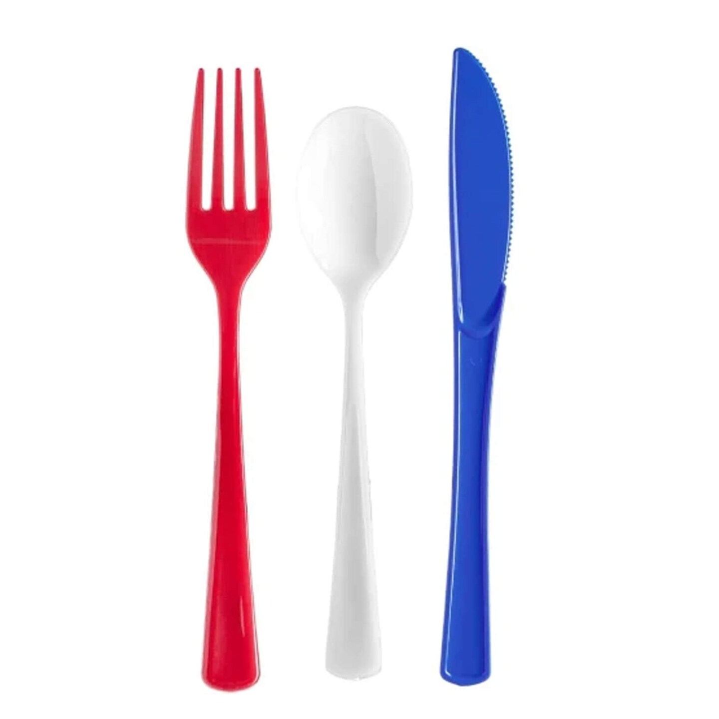 4th of July Cutlery Set Red White and Blue 150 Count Party Supplies