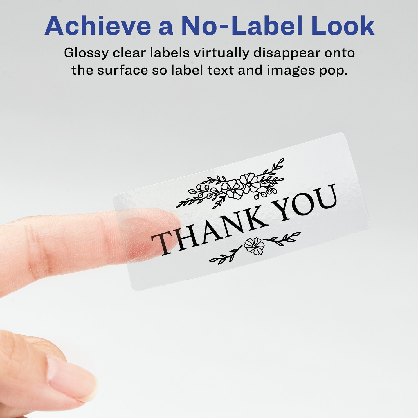 Avery Printable Address Labels with Sure Feed, 1&#x22; x 2-5/8&#x22;, Glossy Clear, 300 Blank Mailing Labels for Laser and Inkjet Printers (6521)