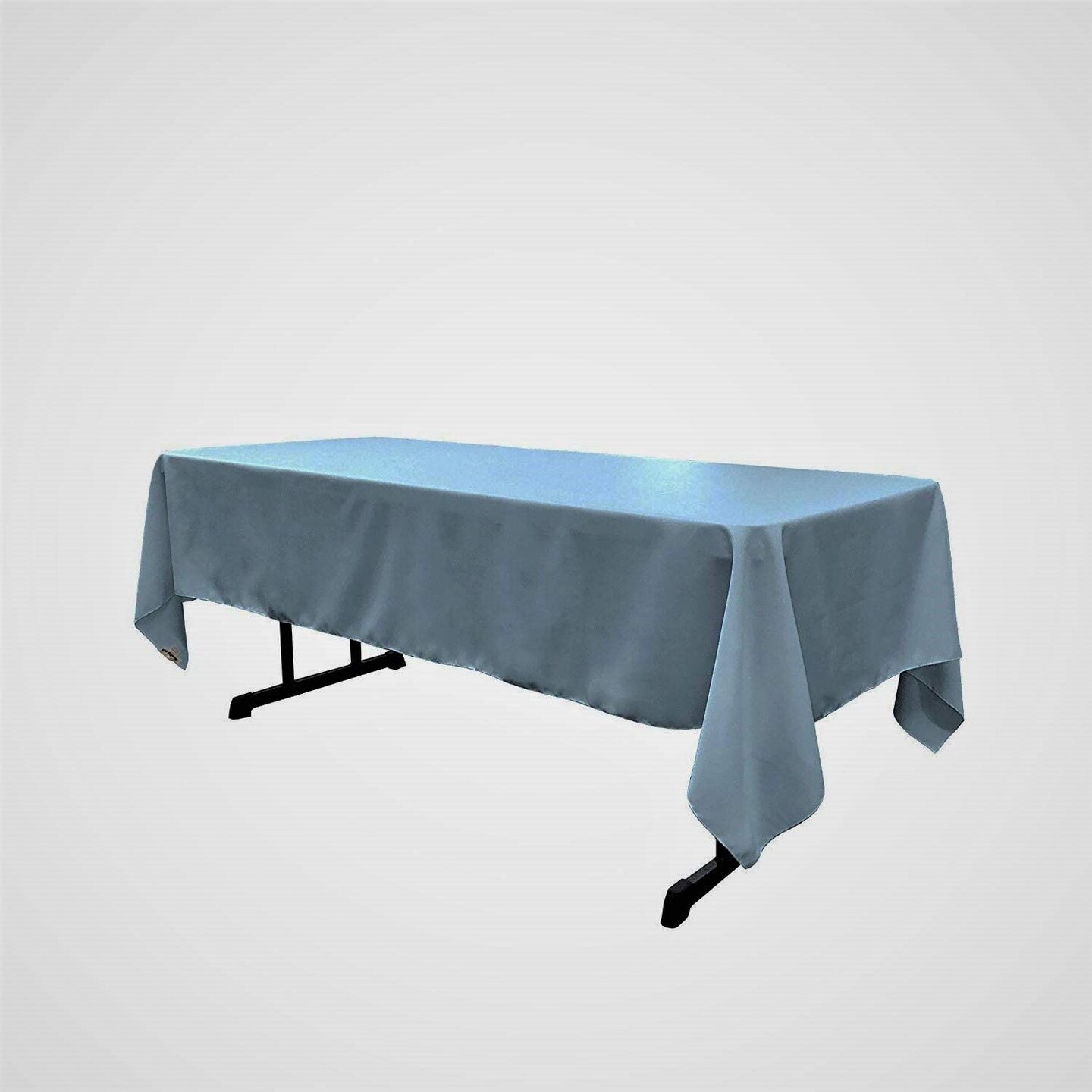 Rectangular Steel Blue Polyester Tablecloth 60×144 Inch Elegant Décor for Weddings, Parties & Banquets