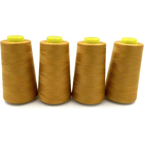 4 Pack of 6000(24,000 Total) Yard Gold Spools Sewing Thread All Purpose for Sewing and Quilting