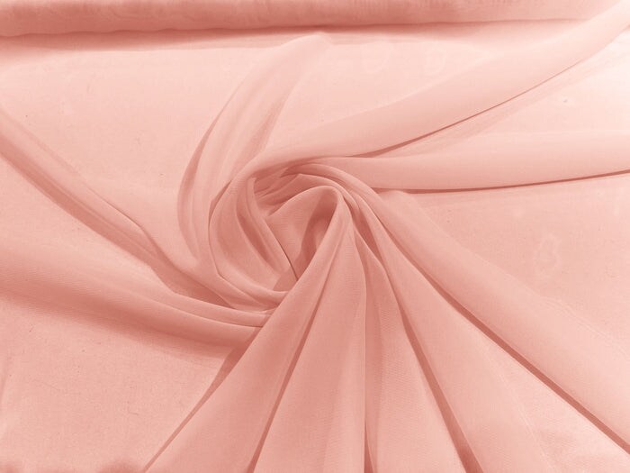1 yard Solid Chiffon Fabric Lightweight Soft Polyester for Dresses Skirts Wedding Decor Apparel 60&#x22; Width