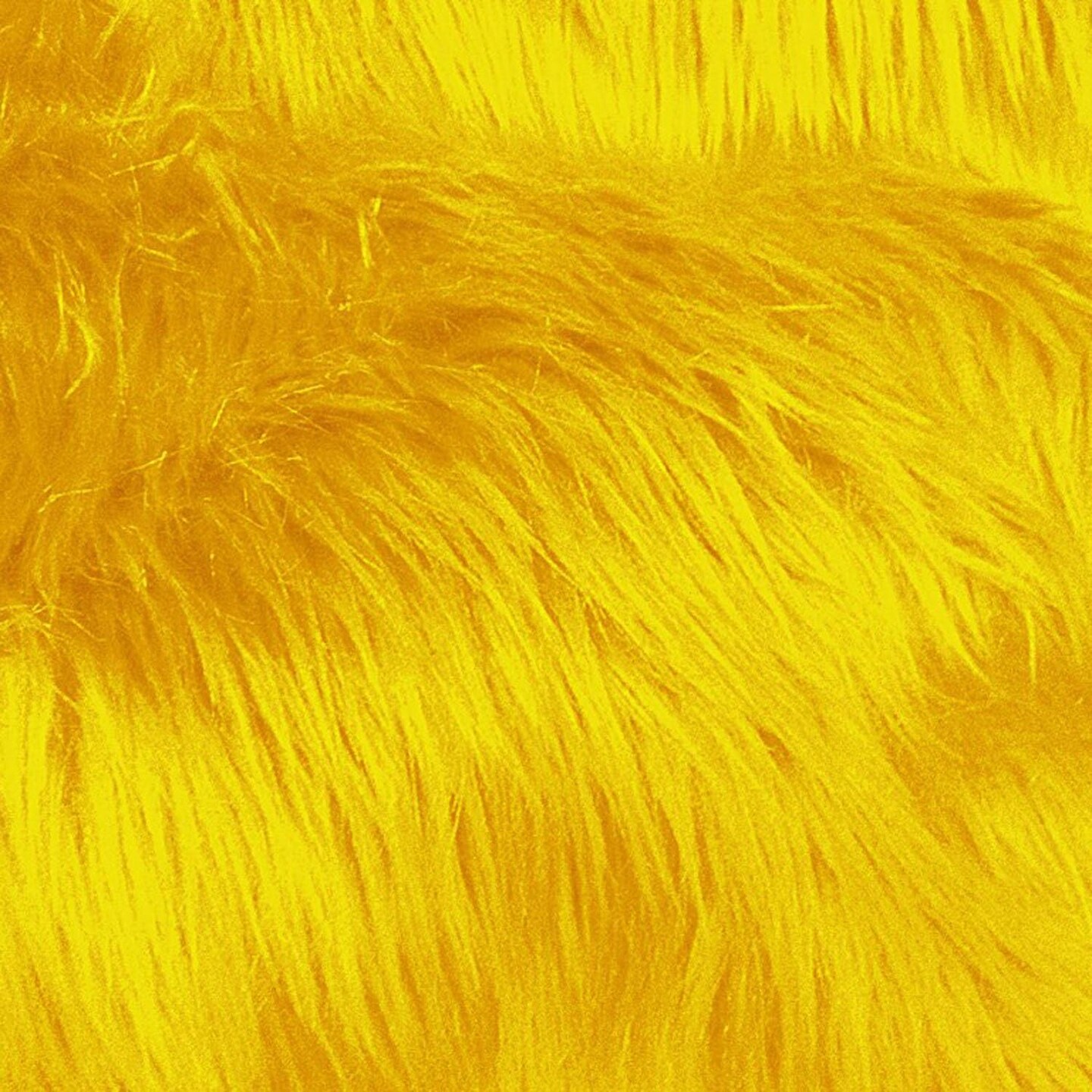 1 Yard Luxury Shaggy Yellow Shaggy Faux Fur Fabric 60" Wide Sold