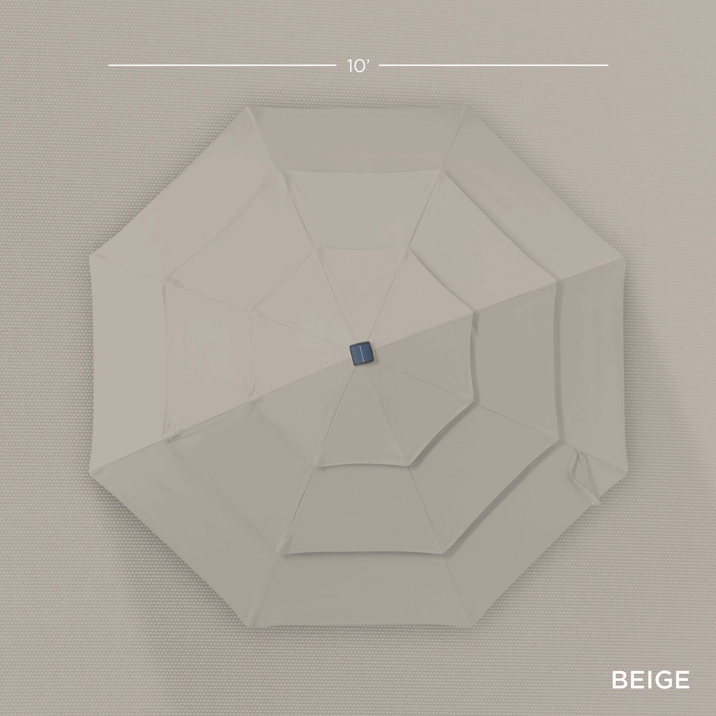 Best Choice Products 10ft 3-Tier Solar Patio Umbrella w/ 24 LED Lights, Tilt Adjustment, Easy Crank