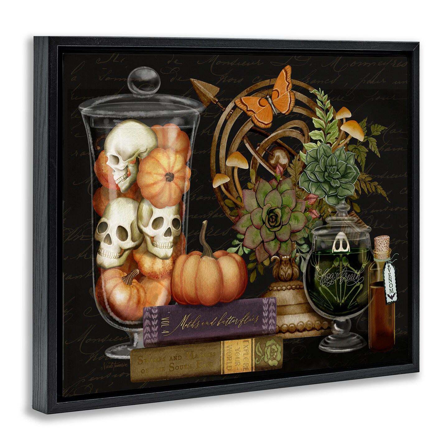 Stupell Industries Autumnal Dark Academia Floating Frame, design by Nicole Tamarin
