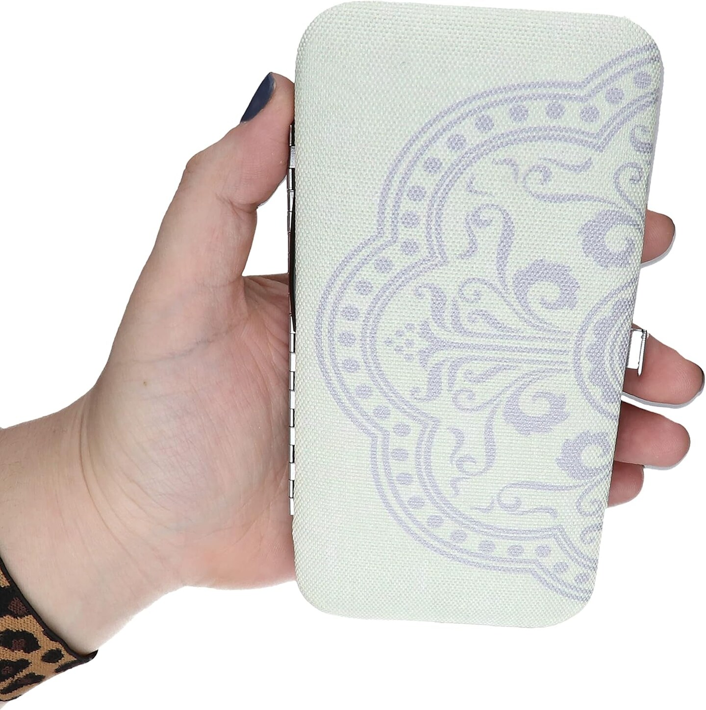 The Beadsmith Two Sided Magnetic Needle Case – Basic Elements – 6.25” x 3.25” x .75”, Snap Closure, One Side Printed with Needle Sizes – Keep Your Needles Organized and in One Place