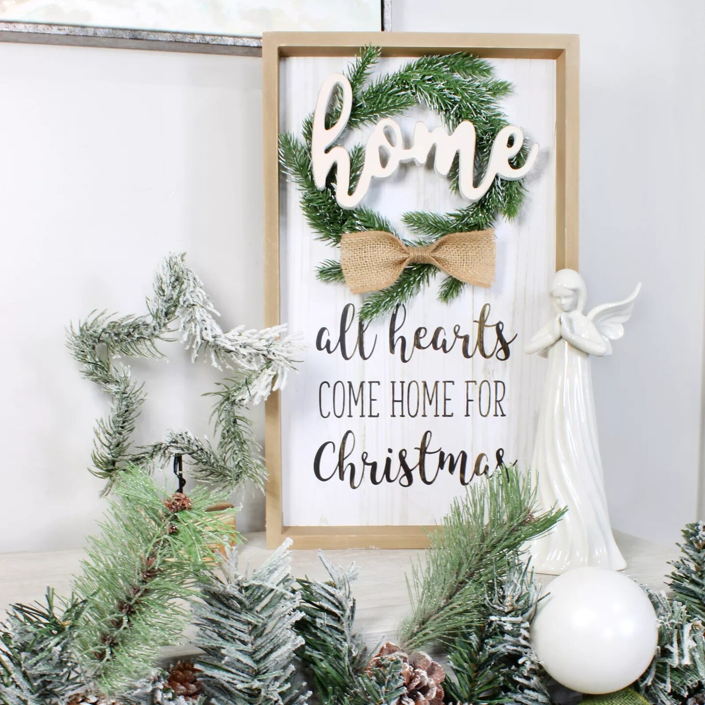 White Ceramic Praying Angel Figurine 9in Guardian Statue