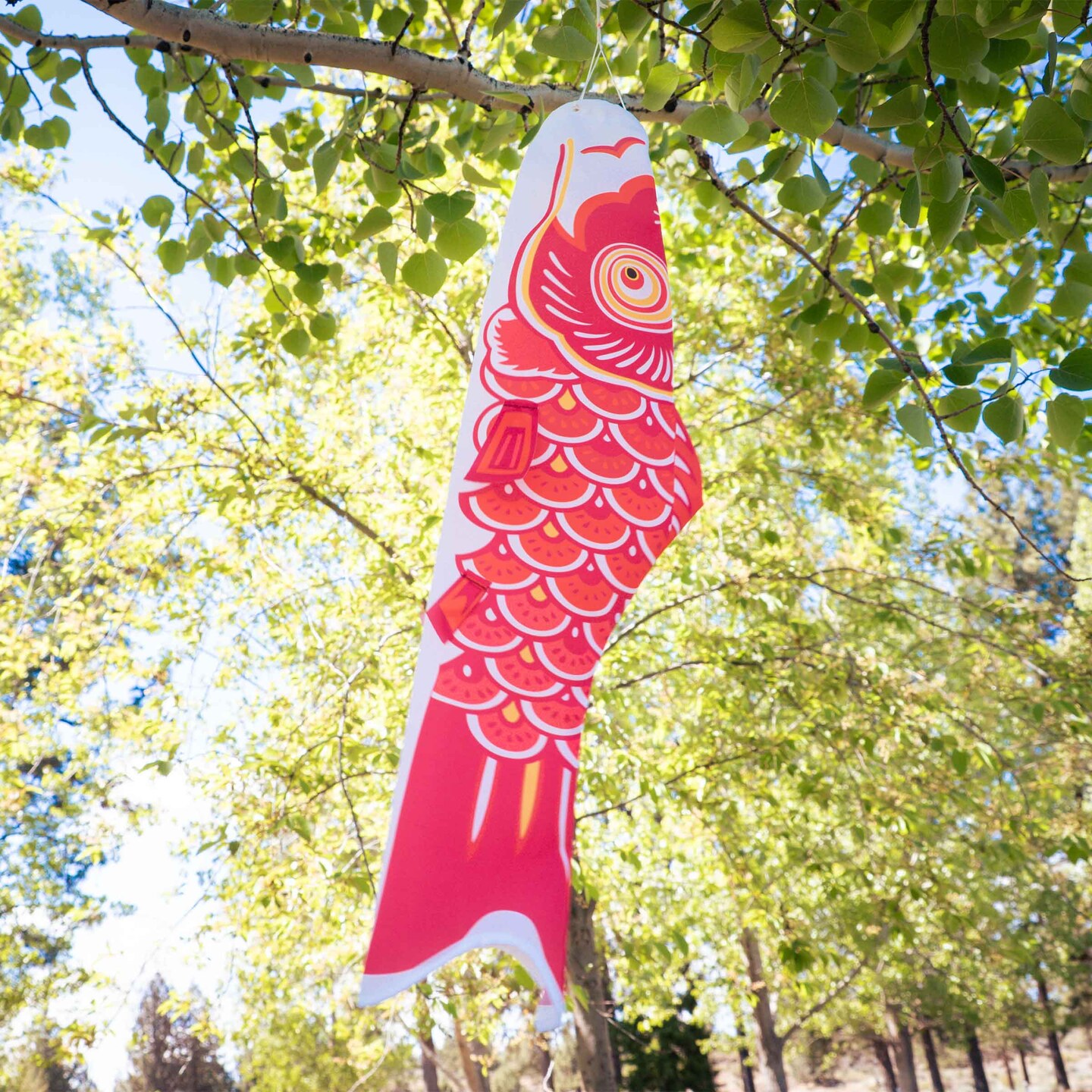 In the Breeze 5124 - 24 Inch Pink Koi Fish Windsock - Outdoor Koi Decoration - Carp Windsocks