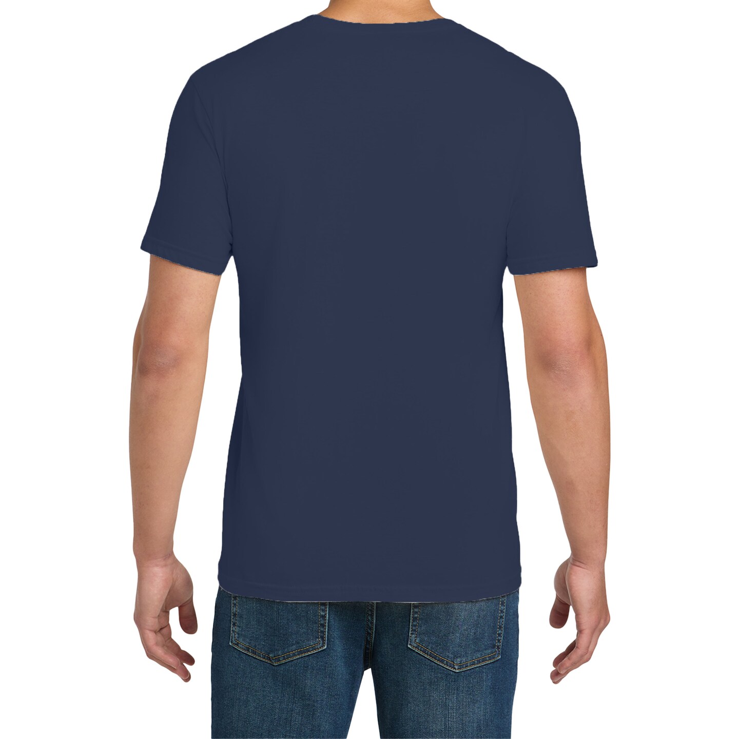Gildan Men's Softstyle Lightweight T-Shirt, Short Sleeve Crewneck Modern Classic Fit Tee, Navy, S-3XL