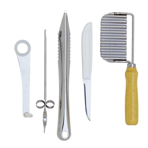 Norpro 5pc Fruit &#x26; Vegetable Garnishing Decorating Tool Set