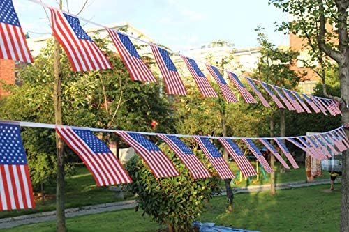 USA Flags America US Small String Pennant Banner Hanging Flags Decorations