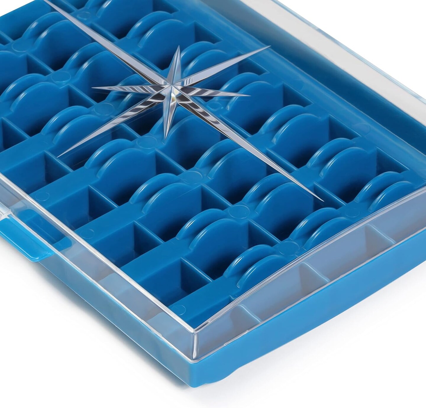Storage, Holds 32 (Included) Bobbin Box, Blue