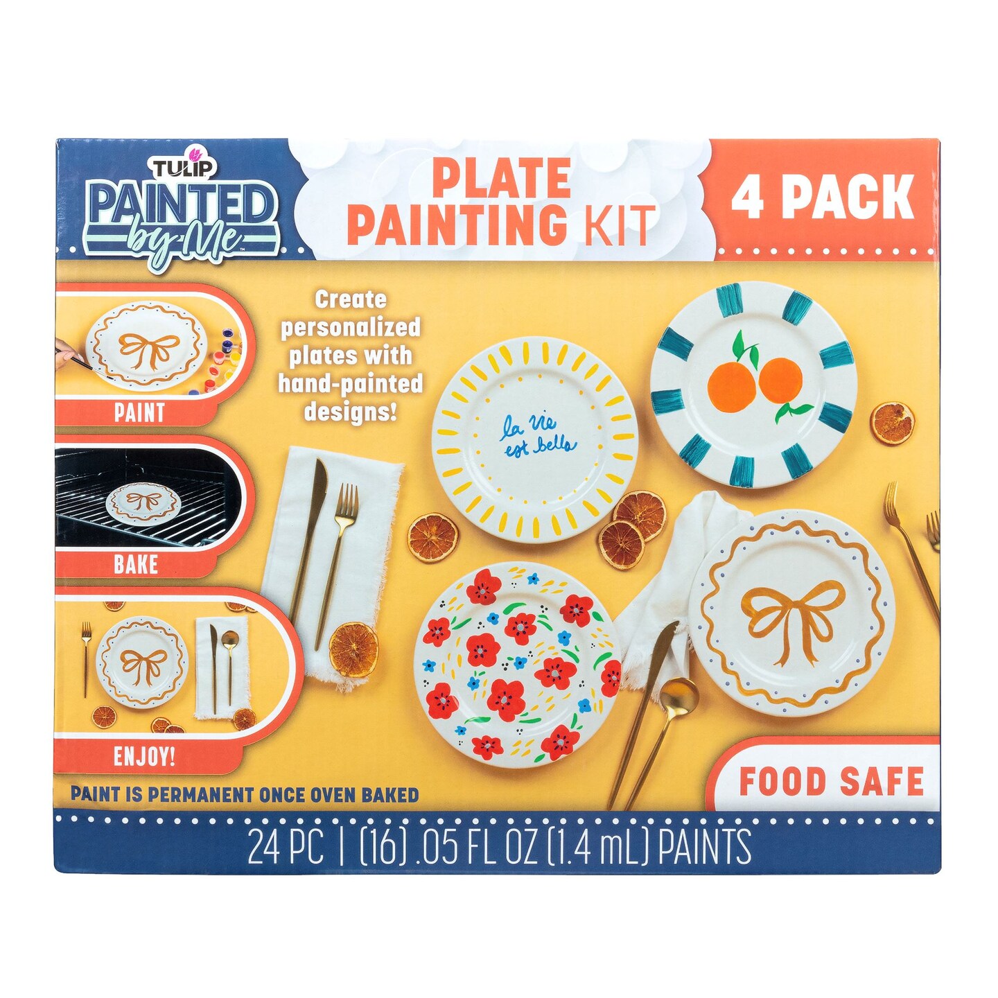 Tulip Painted By Me Plate Painting Kit 4 Pack